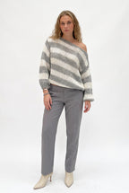 Women's Striped Oversized Pullover Sweater – view 4