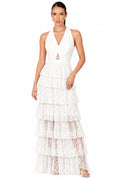 Clarise White Lace Maxi Dress