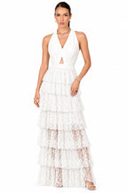 Clarise White Lace Maxi Dress