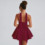 Sexy Tube Top Dress With Back Zipper Design Ins Fashion Short Dress For Party Clothing Women