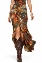 Floral Print Ruched Wrap Midi Dress – view 3