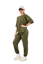 French Terry Drop-Shoulder Top & Jogger Set
