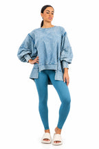 Oversized Mineral Wash Pullover & Leggings Set