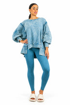Oversized Mineral Wash Pullover & Leggings Set