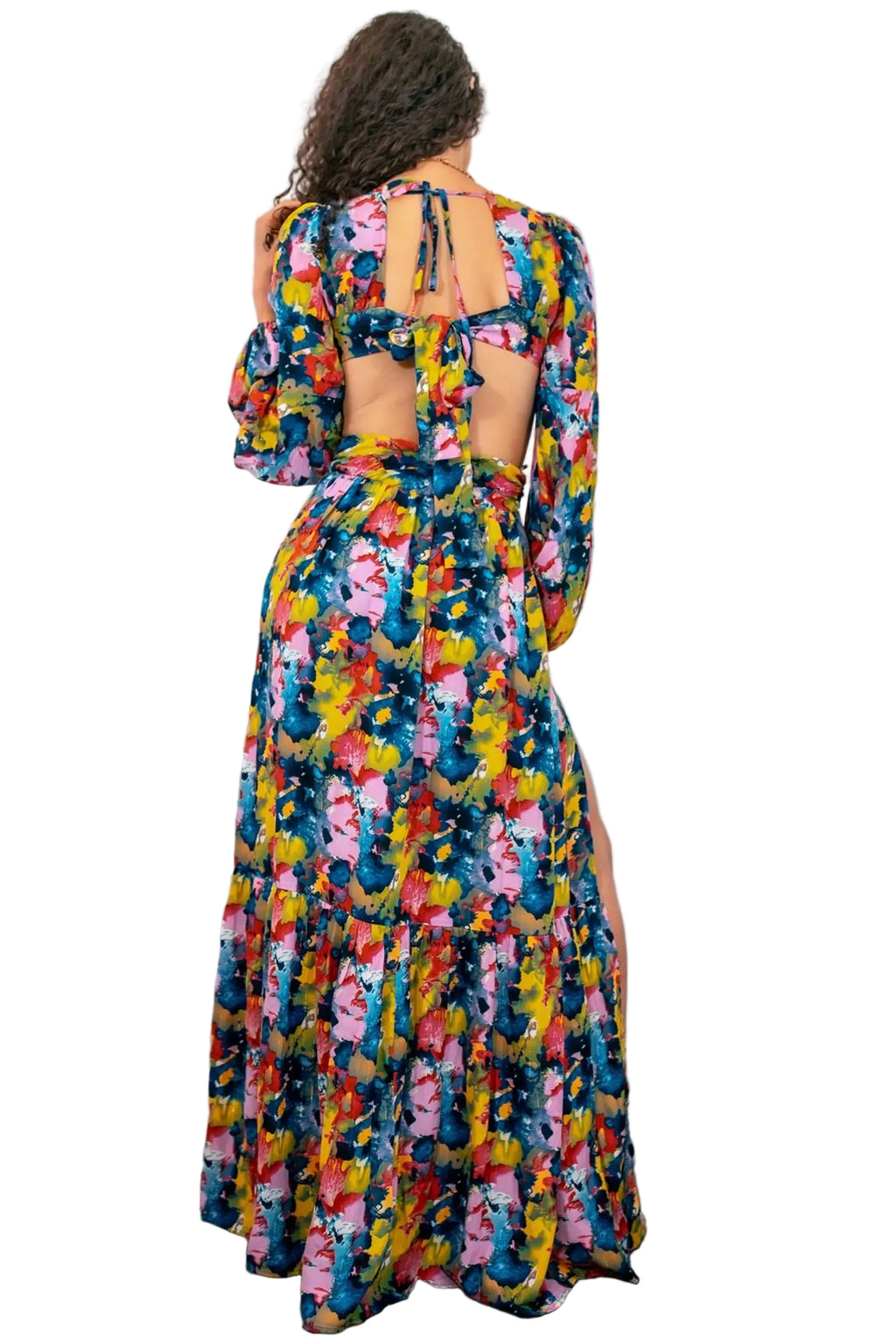 Work of Art Jewel-Accent Cut-Out Maxi Dress