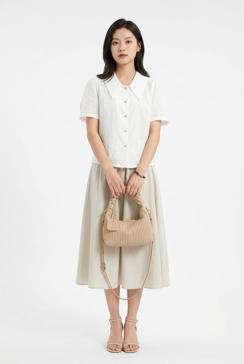 Women's Pleated Cloud Crossbody Bag – view 6