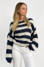 Women's Striped Oversized Pullover Sweater – view 3