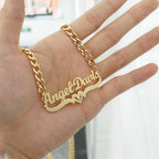 Personalized DIY Name Necklace with Heart Birthstone