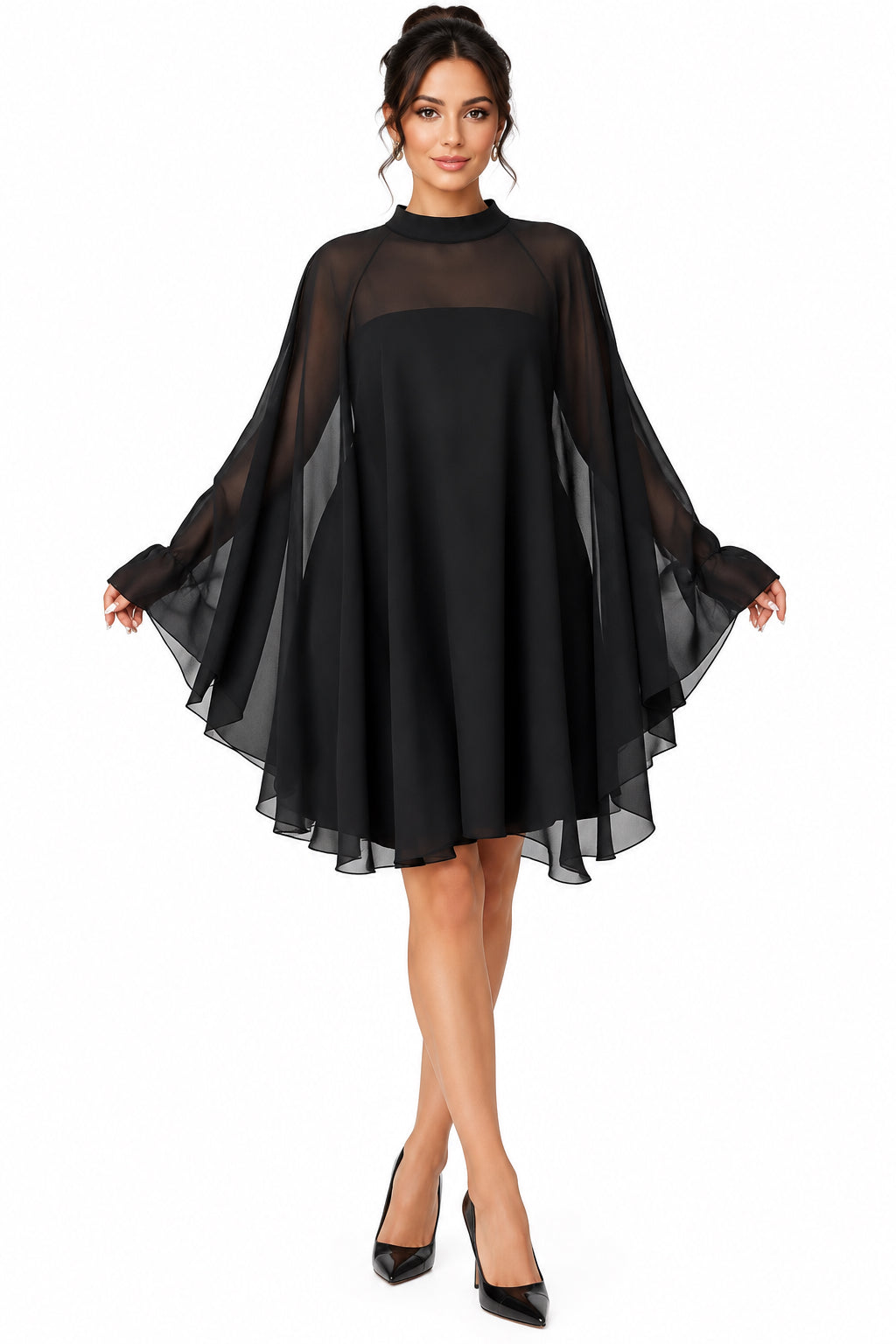 Plus Size Sleeveless Blouse & Tube Top Mini Dress Two-Piece Set – Women's Elegant Curvy Outfit