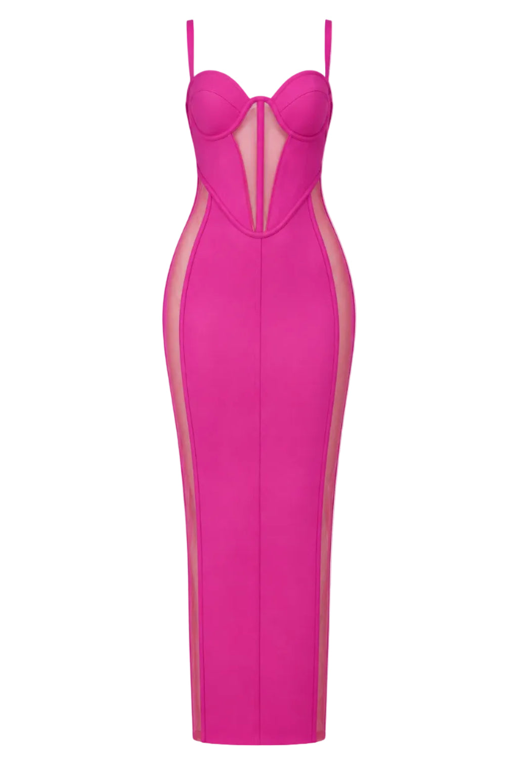 V-Neck Spaghetti Strap Ultra-Low Waist Button Cotton Midi Dress – Women's Sweet Casual Dress in Rose Red