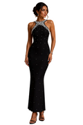 Pearl Detail Sleeveless Maxi Dress