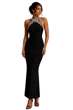 Pearl Detail Sleeveless Maxi Dress