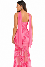 3D Floral Backless Sexy Summer Dress