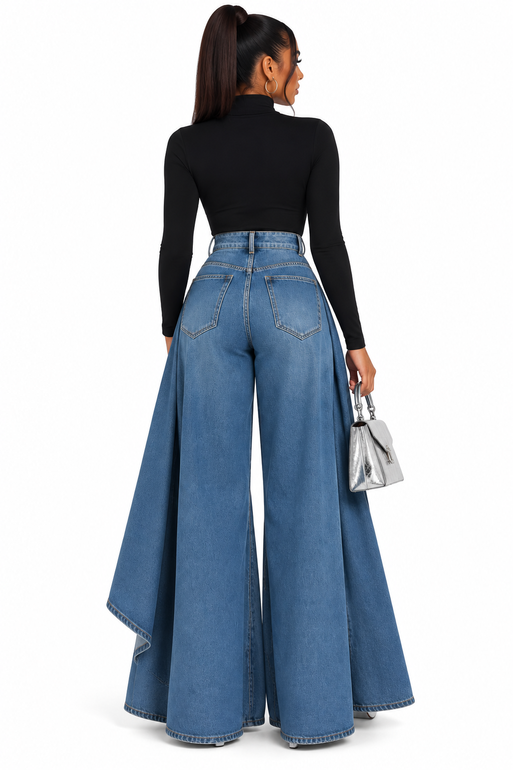 Full Size High-Waisted Wide-Leg Jeans Plus Size