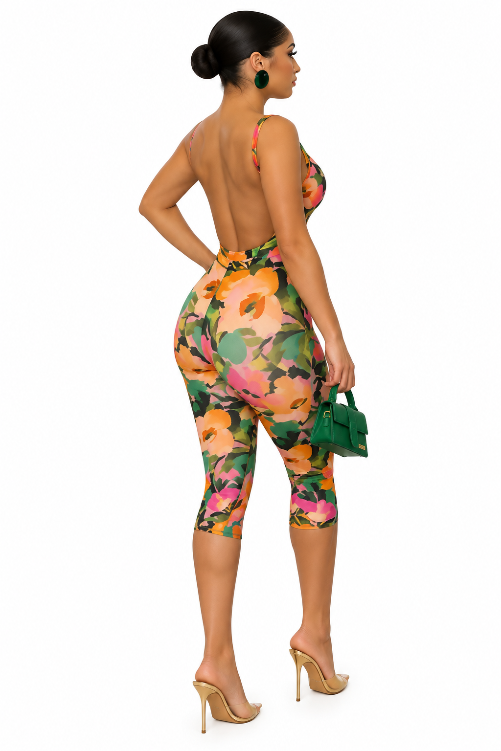 Floral Print Off-Shoulder Top & Short Pants Set – Women's Sexy 2-Piece Outfit