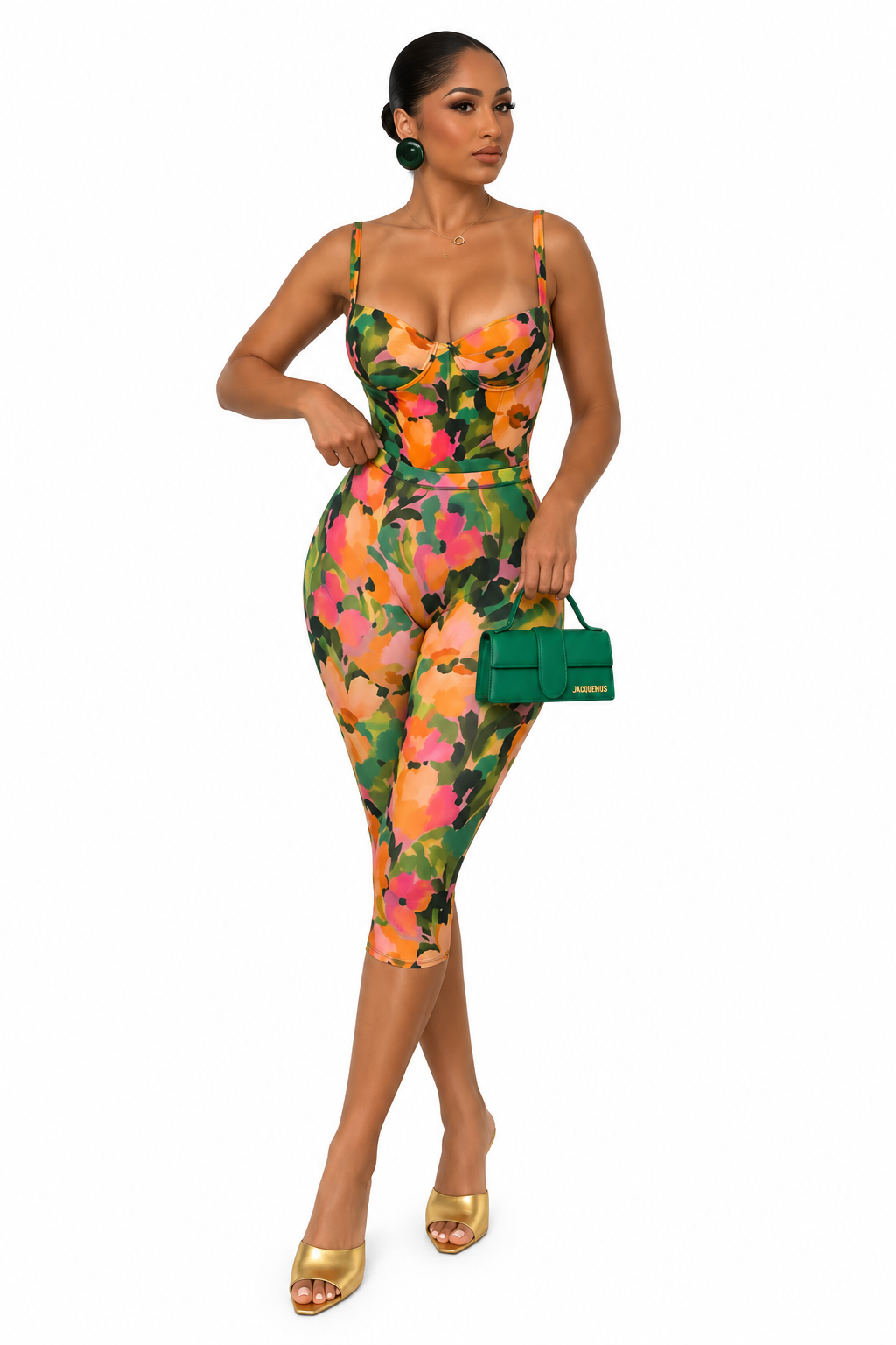 Floral Print Off-Shoulder Top & Short Pants Set – Women's Sexy 2-Piece Outfit