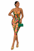Floral Print Off-Shoulder Top & Short Pants Set – Women's Sexy 2-Piece Outfit