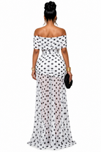 Polo Neck Split Pleated Vacation Hip Dress