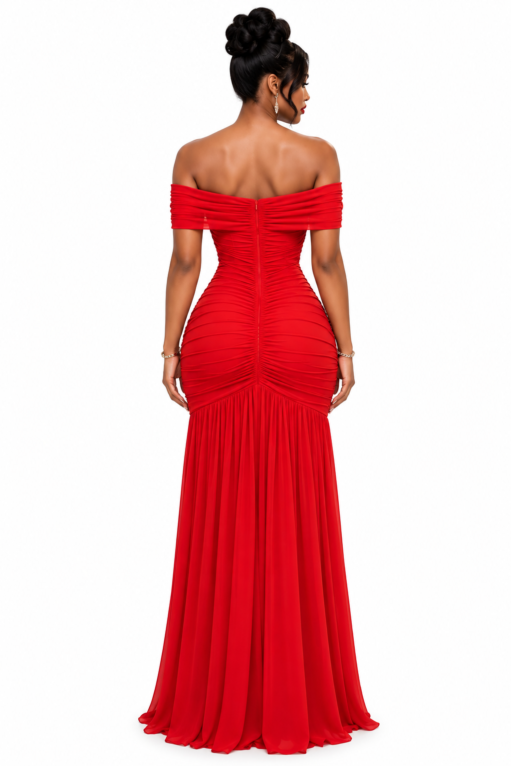 One-Shoulder High-Slit Tube Top Maxi Dress