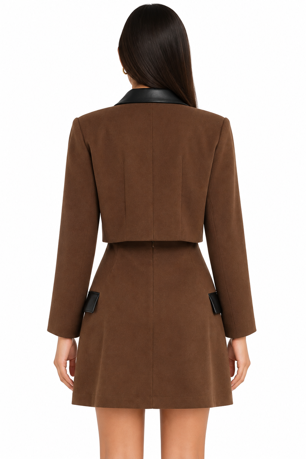 Double-Breasted Blazer & Asymmetrical Skirt Set – view 3