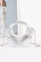 Mini Acrylic Clutch Bag in Silver