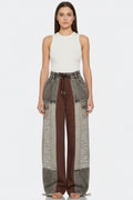 Love Is Dedication Color Block Pants in Denim Grey