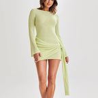 Women's Backless Long-Sleeve Bodycon Mini Dress – view 5