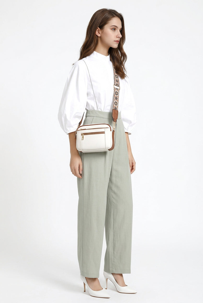 Women's Floral Strap Triple-Zip Crossbody Bag – view 7