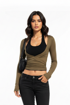 Long Sleeve Bodycon Hot Girl Top