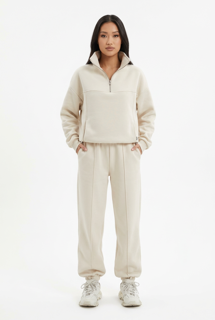 Half-Zip Pullover & Jogger Tracksuit Set