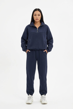 Half-Zip Pullover & Jogger Tracksuit Set