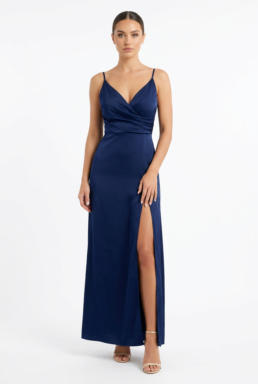 Navy Blue satin dress